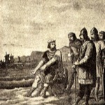 Canute engraving — high contrast